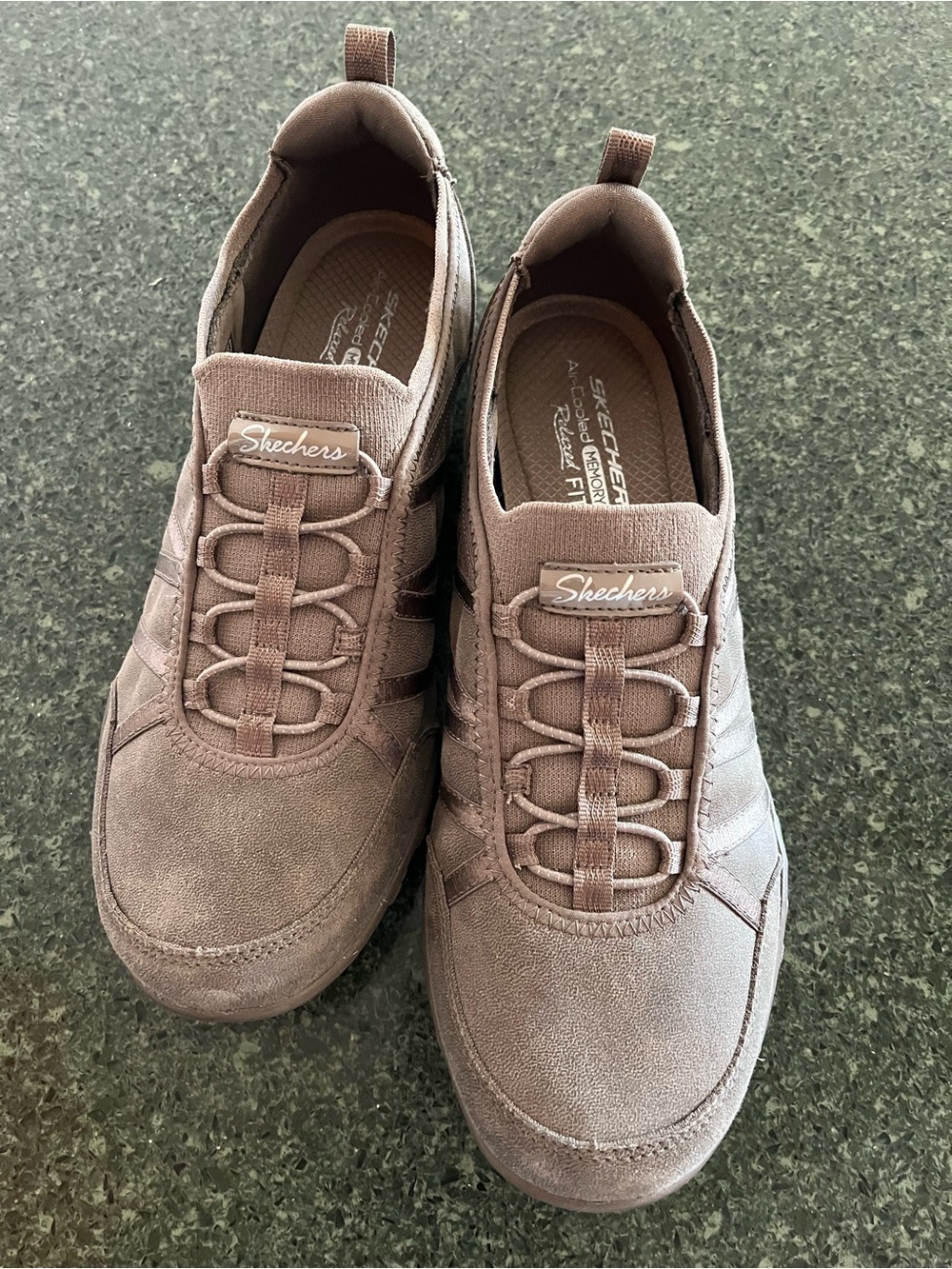 Skechers Women's Slip-On Athletic Sneakers in Taupe Brown